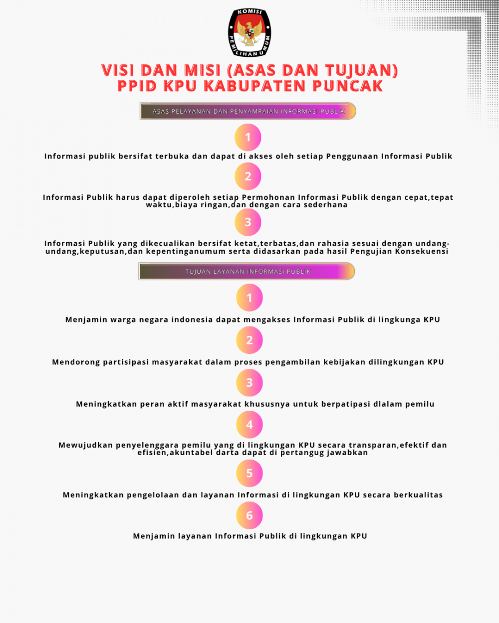 VISI MISI KPU KAB.PUNCAK